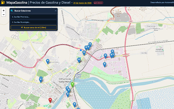 MapaGasolina – Plataforma de visualización de precios de gasolina